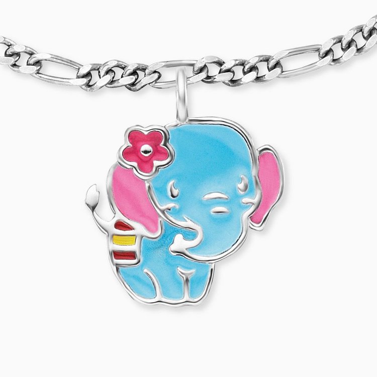 Armkette - Sterlingsilber - Elefant - multicolor
