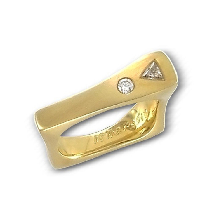 Ring 53 - Gelbgold 750 - Diamant 0,165ct - Design