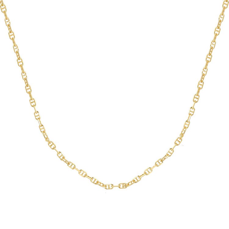 Halskette 50 cm - Silber vergoldet - Layeringkette