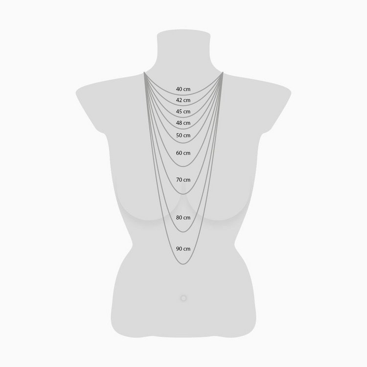 Halskette 50 cm - Sterlingsilber - Koreanerkette