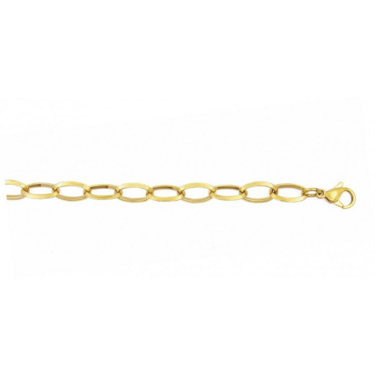 Armband - Edelstahl - goldplattiert 19 cm