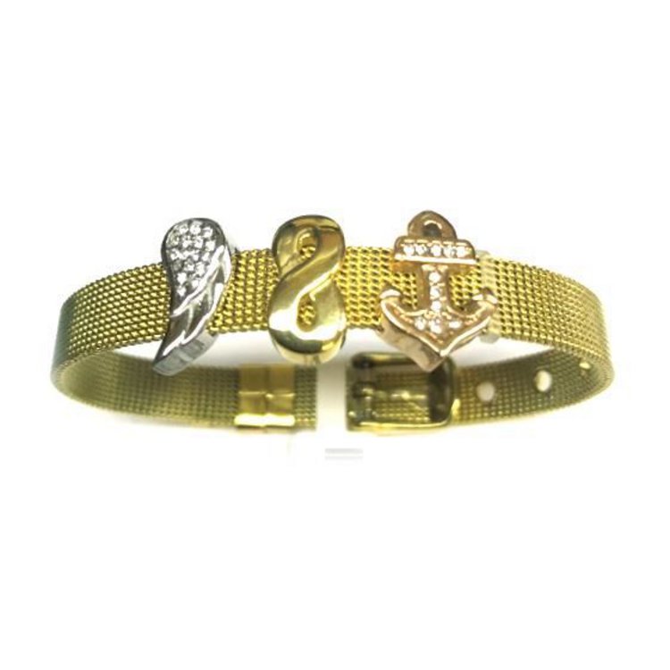 Armband - Symbolik 19 - Edelstahl - goldfarben