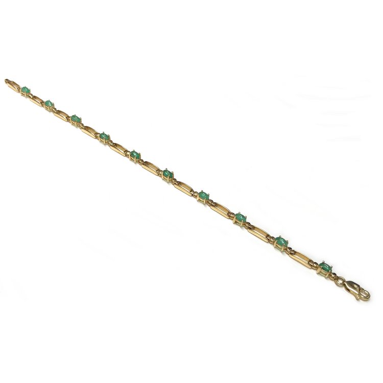 Armband 19 cm - Gold 333 - 8K - Smaragd