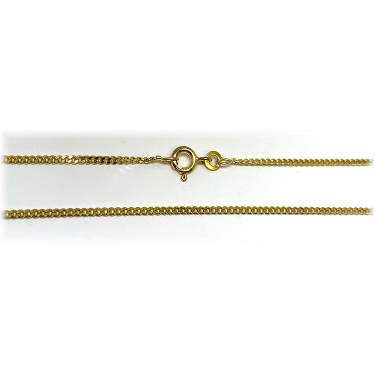 Halskette 50 cm - Gold 333 8K - Flachpanzerkette