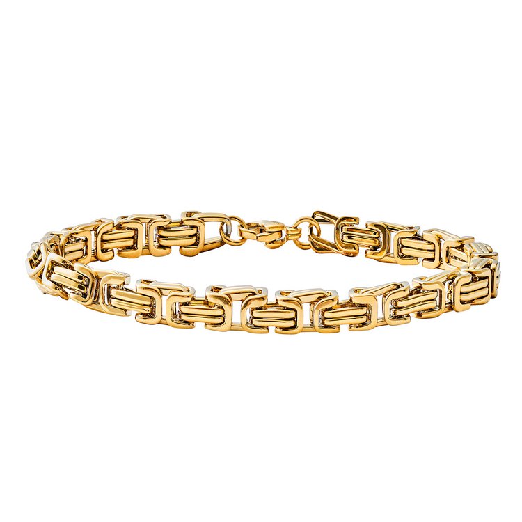Armband 22cm - Edelstahl vergoldet - Königskette