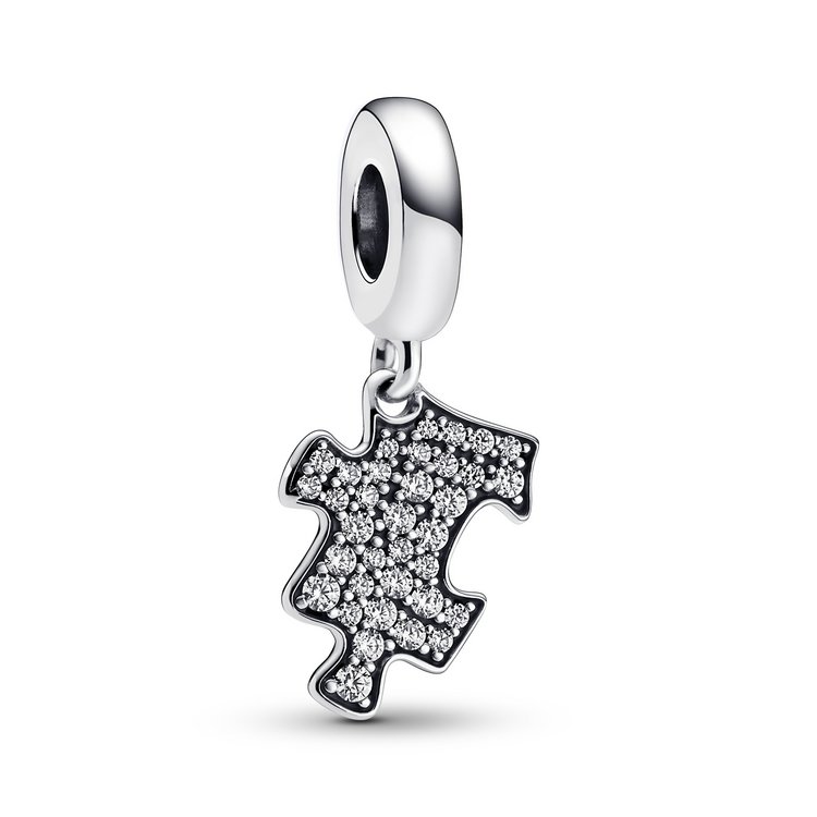 Bead - Sterlingsilber - Charm Puzzleteil