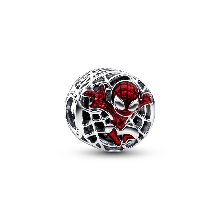 Bead Marvel - Silber - Charm Spider Man Stadt