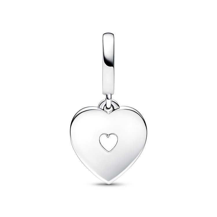 Bead - Silber - Charm Anhänger Herz Perlmutt