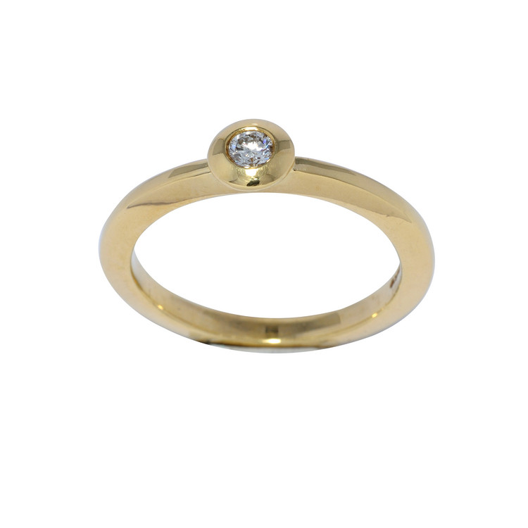 Ring 56 - Gelbgold 585 - Brillant 0,11ct