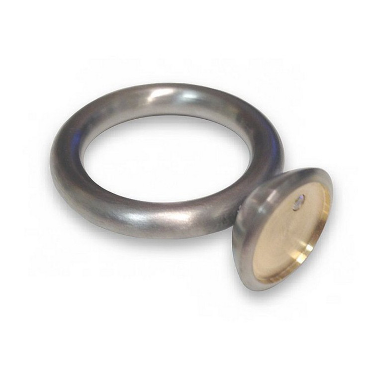 Ring 54 - bicolor - Edelstahl Zirkonia
