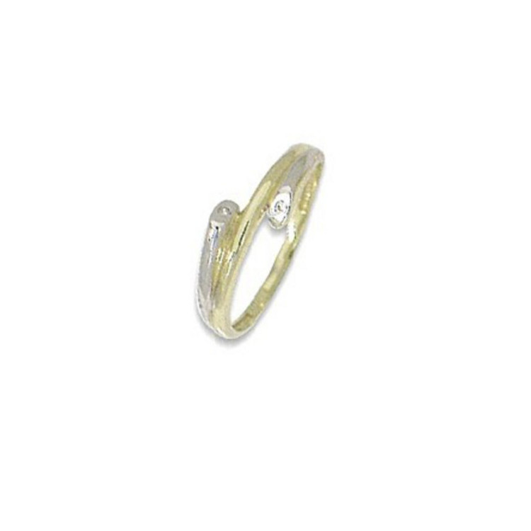 Ring 55 - bicolor - Gold 333 8K Zirkonia
