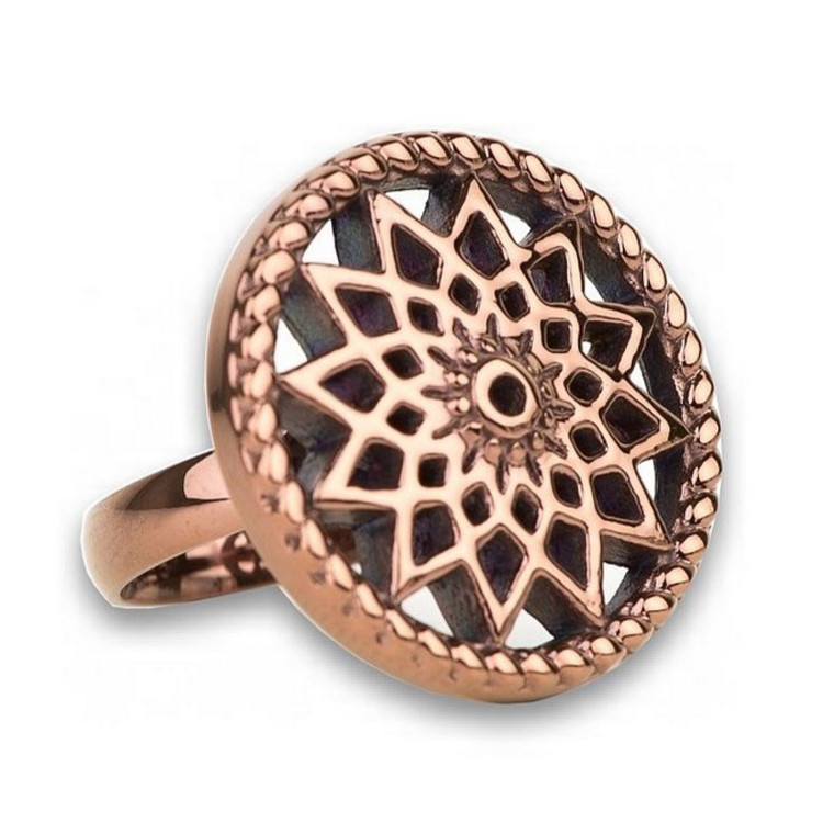 Ring 54 - bronze - Edelstahl - Motiv Stern