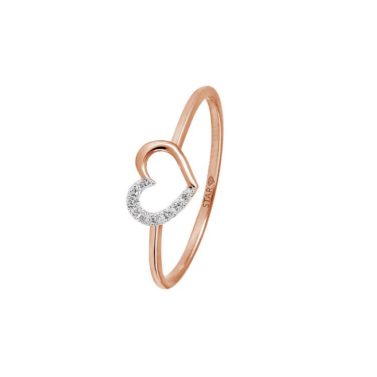 Ring 54 - Roségold - Gold 585 14K Diamant 0,035ct