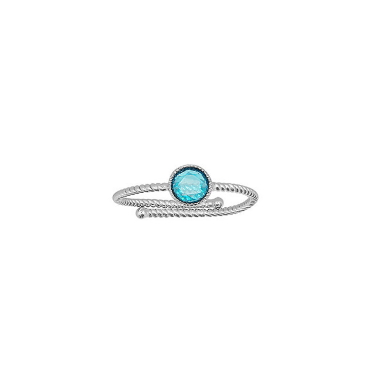 Ring 1size - blau - Sterlingsilber Zirkonia