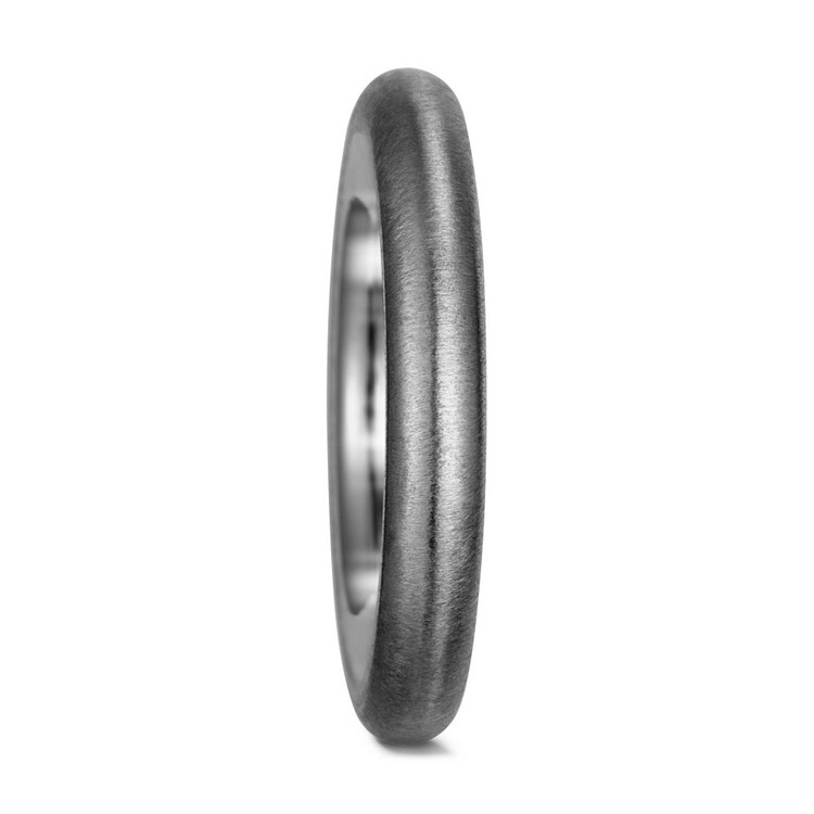 Ring - Tantal 4mm - mattiert - grau anthrazit