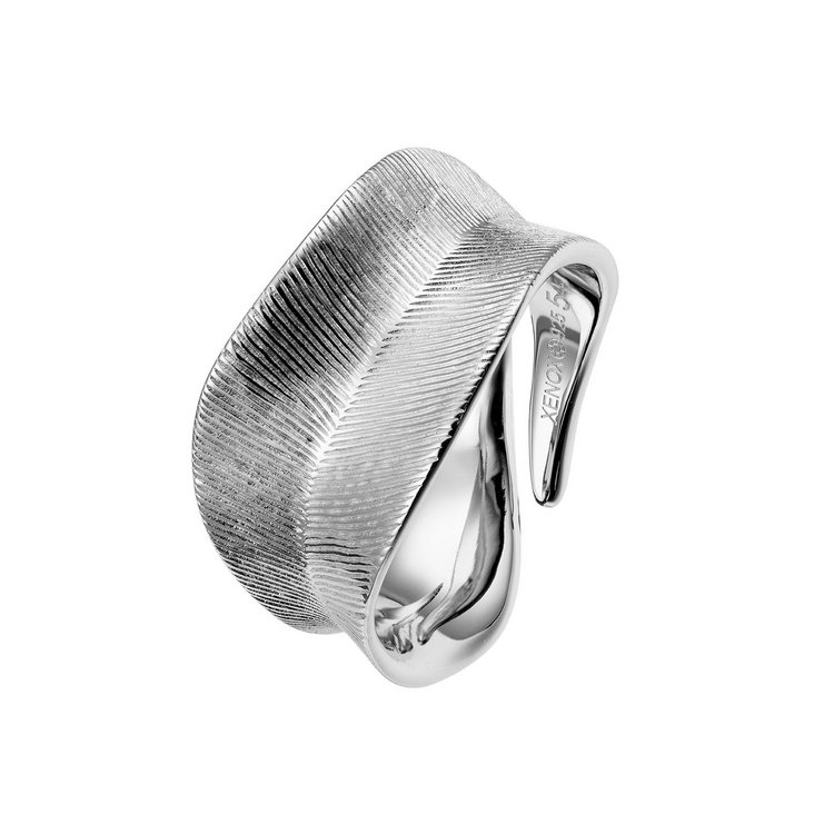 Ring 54 - Leaf - Silber - Blattform