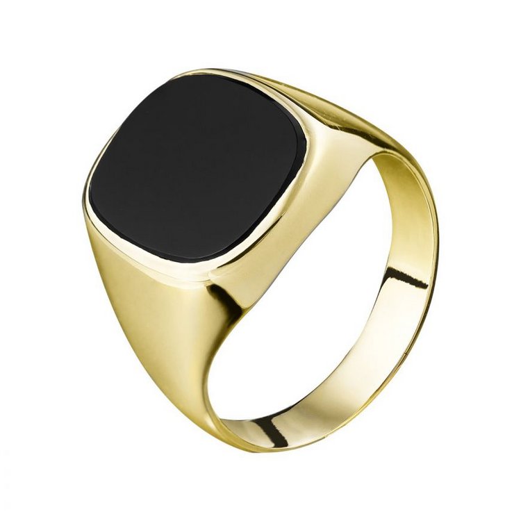 Ring 64 - Gold 333 8K - Siegelring - Onyx