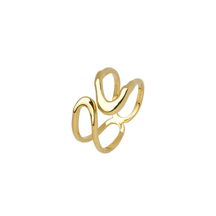 Ring 56 - Twist - breiter Ring - Silber
