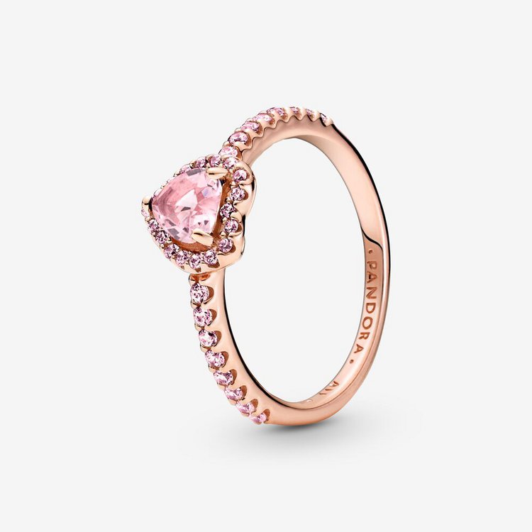 Ring 52 - rosévergoldet - Herz Ring Rosé