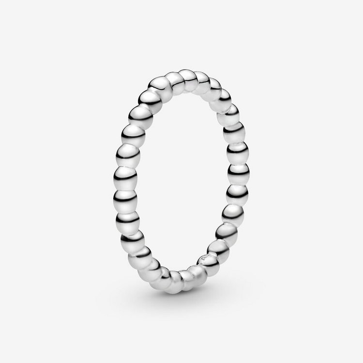 Ring 64 - Sterlingsilber - Metallperlen Ring