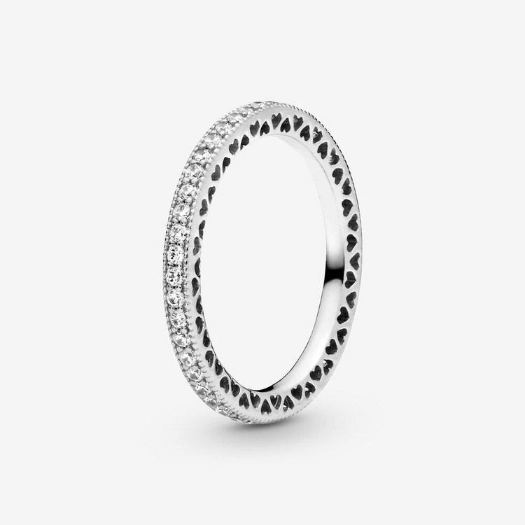 Ring 64 - Sterlingsilber Zirkonia - Herz Ring