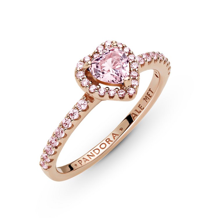 Ring 50 - rosévergoldet - Herz Ring Rosé
