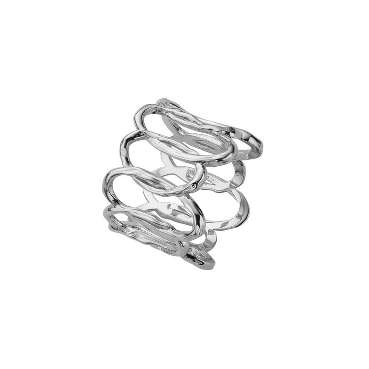 Ring 58 - Twist - breiter Ring - Sterlingsilber