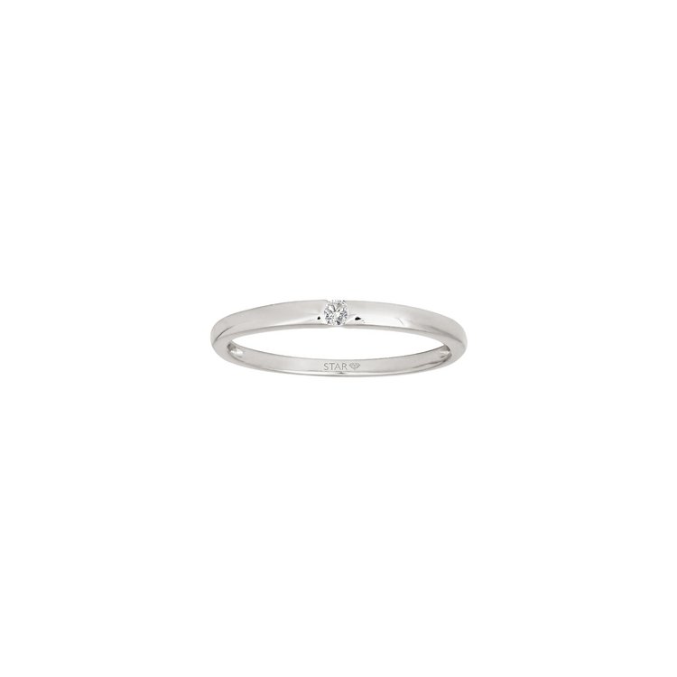 Ring 50 - Weißgold 585 14K - Diamant 0,03ct