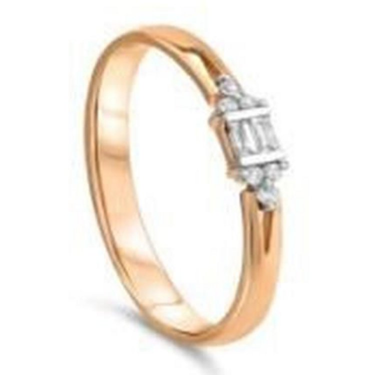 Ring 51 - Roségold 585 14K - Diamant 0,06ct