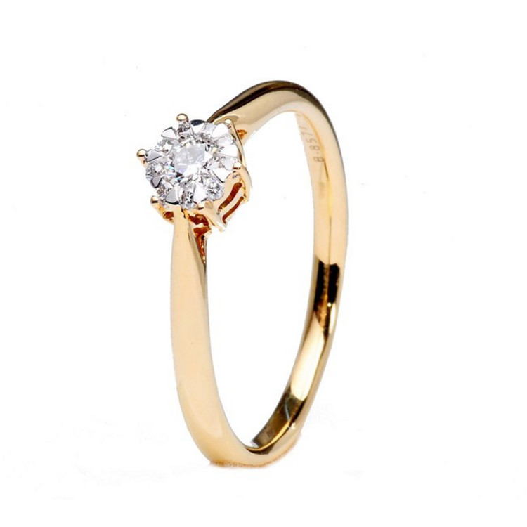 Ring 56 - Roségold 750 - Diamanten 0,17ct