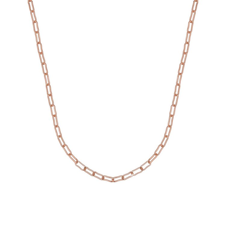 Halskette 80cm - Silber rosé - Weitanker