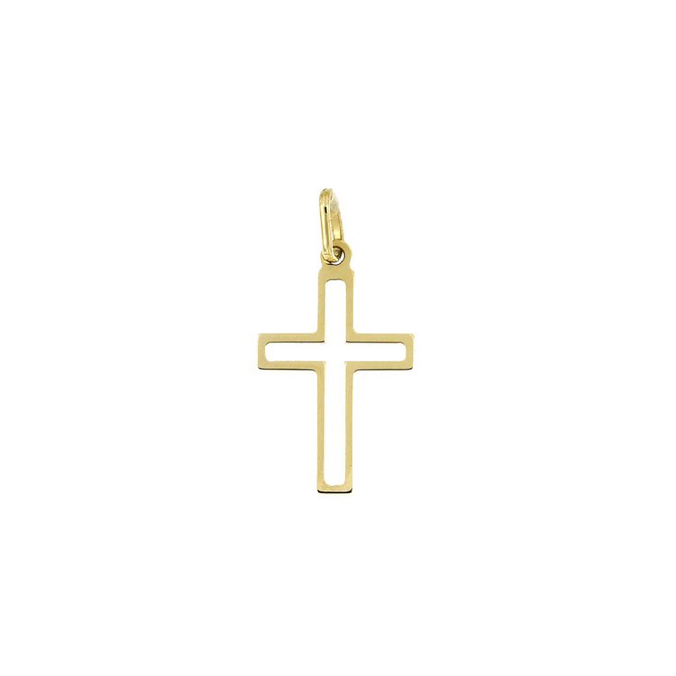 Anhänger - Gold 375 - Kreuz Silhouette