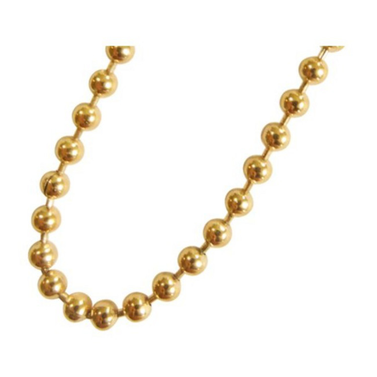Halskette 70cm - Edelstahl gold - Kugelkette