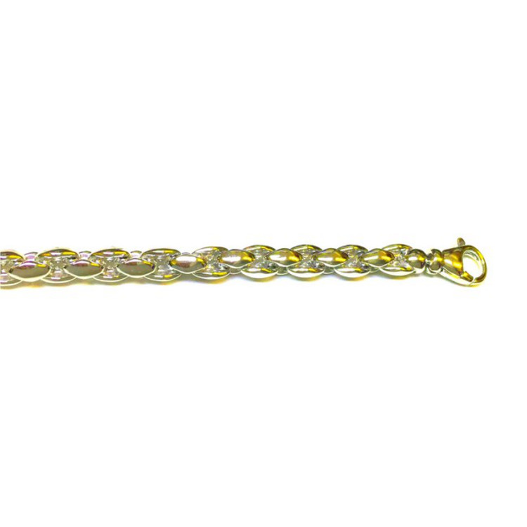 Halskette 45 cm - Sterlingsilber - Anker gold IP