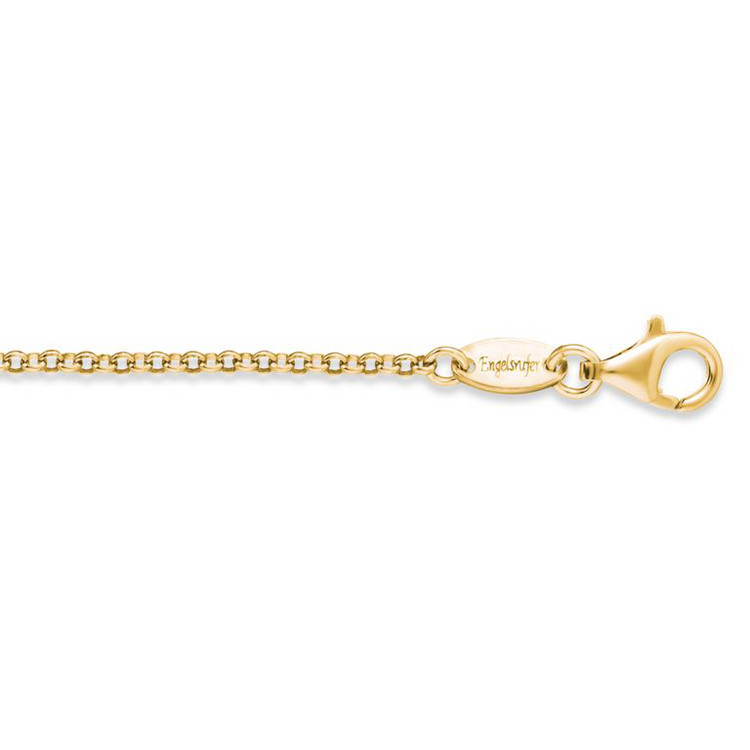 Halskette 42 cm - Silber vergoldet - Erbs Muster