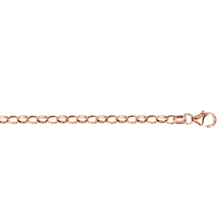 Halskette 80 cm - Sterlingsilber - Erbskette rosé