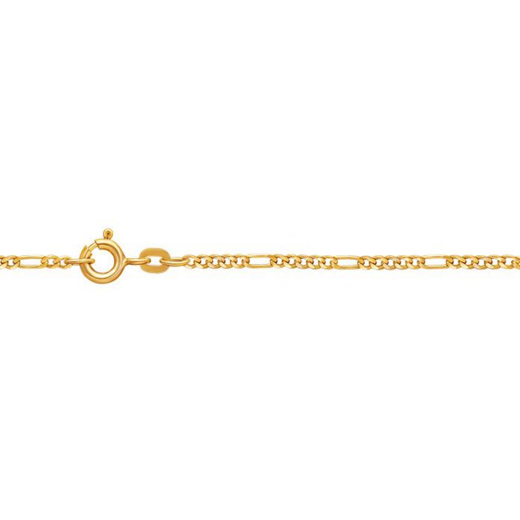 Halskette 42 cm - Gold 333 8K - Figarokette massiv