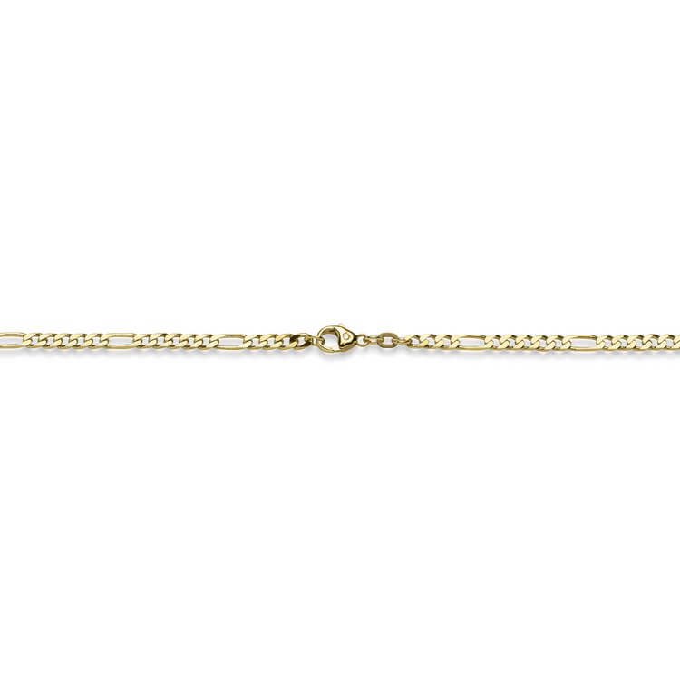 Halskette 45 cm - Gold 585 14K - Figaro diam.
