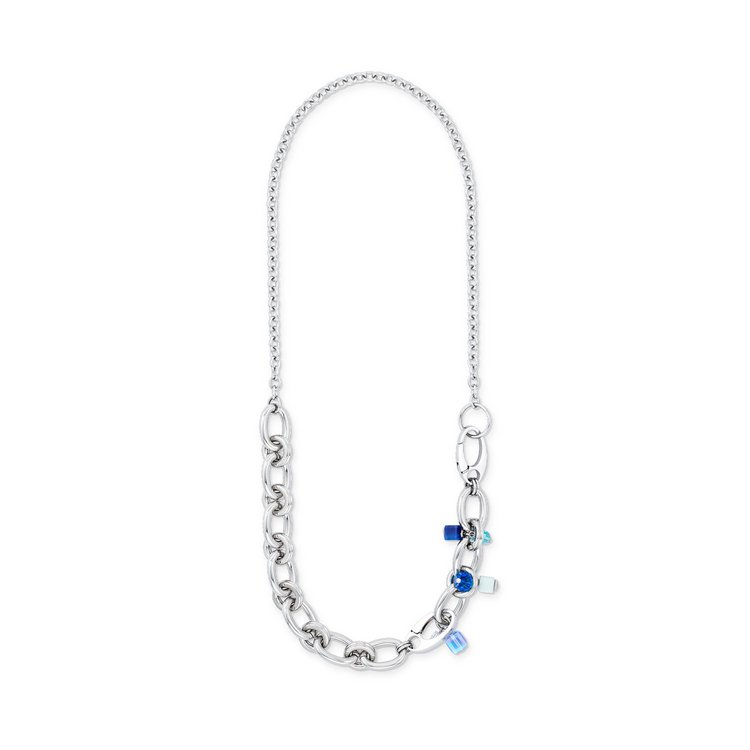 Collier - Edelstahl - Multiwear Silber Blau