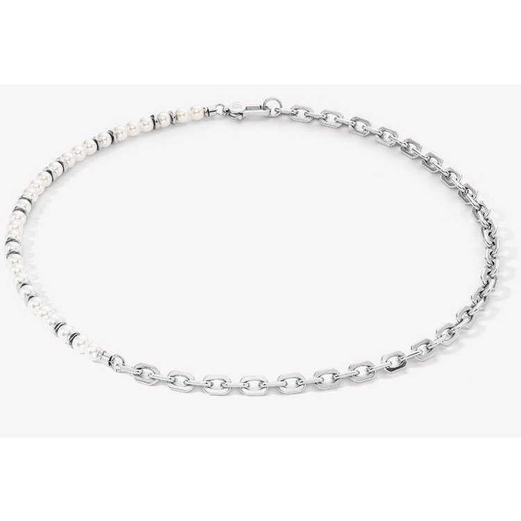 Halskette - Stahl - Fusion mit Perlen