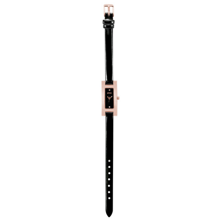 Uhr - Edition One-10 - Stahl rosé - Leder schwarz