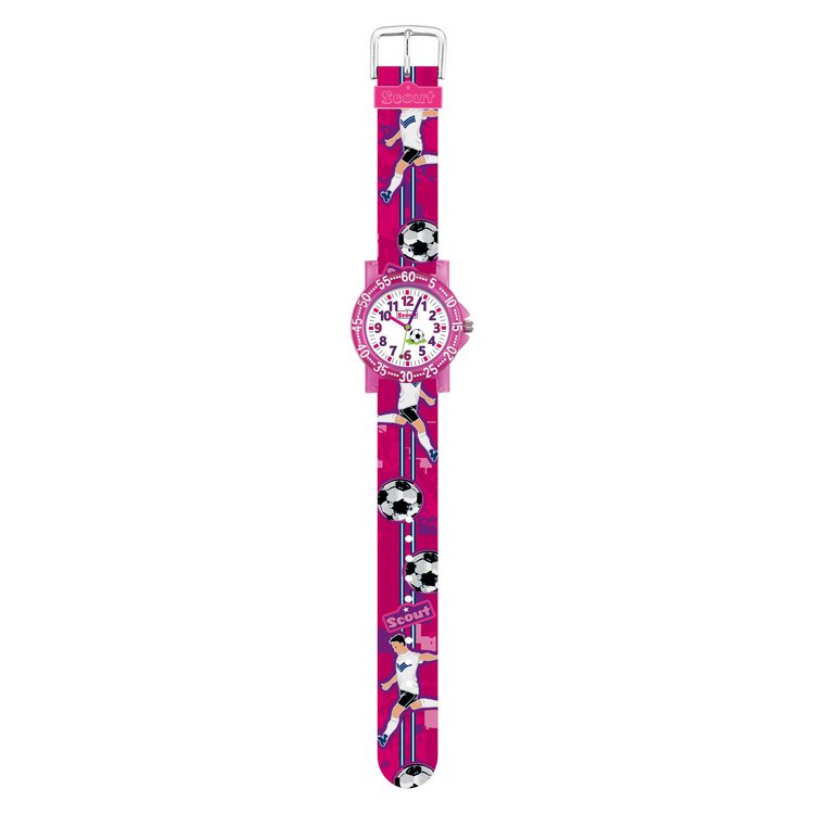 Kinderuhr - THE IT-COLLECTION - Fussball Pink