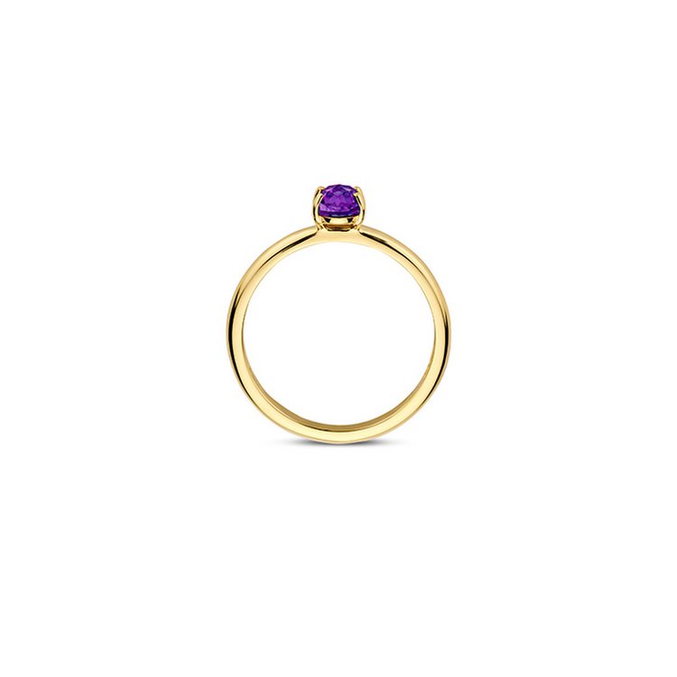 Ring 56 - Gold 585 14K  - Amethyst - Violett