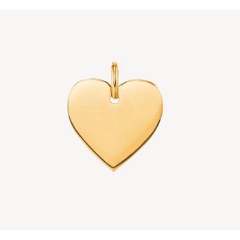 Anhänger - Gelbgold 375 - Gravurplatte Herz 13mm