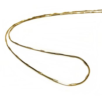 Halskette 70 cm - Sterlingsilber - Fox goldfarben