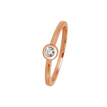 Ring 54 - rosé - Gold 585 14K Diamant 0,10ct