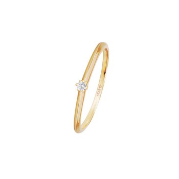 Ring 54 - Gelbgold 585 14K  - Diamant 0,03ct
