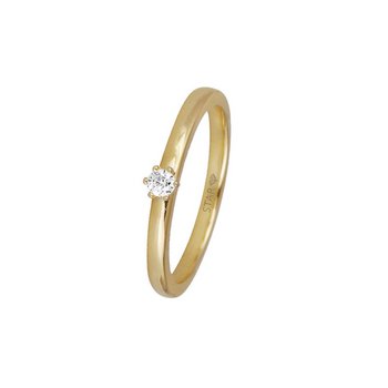 Ring 56 - Gold 585 14K - Diamant 0,04ct H si