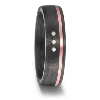 Ring - Carbon Gold - Brillanten - schwarz rosé