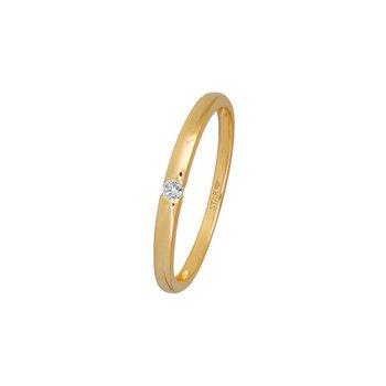 Ring 50 - Gelbgold 585 14K - Diamant 0,03ct H-si